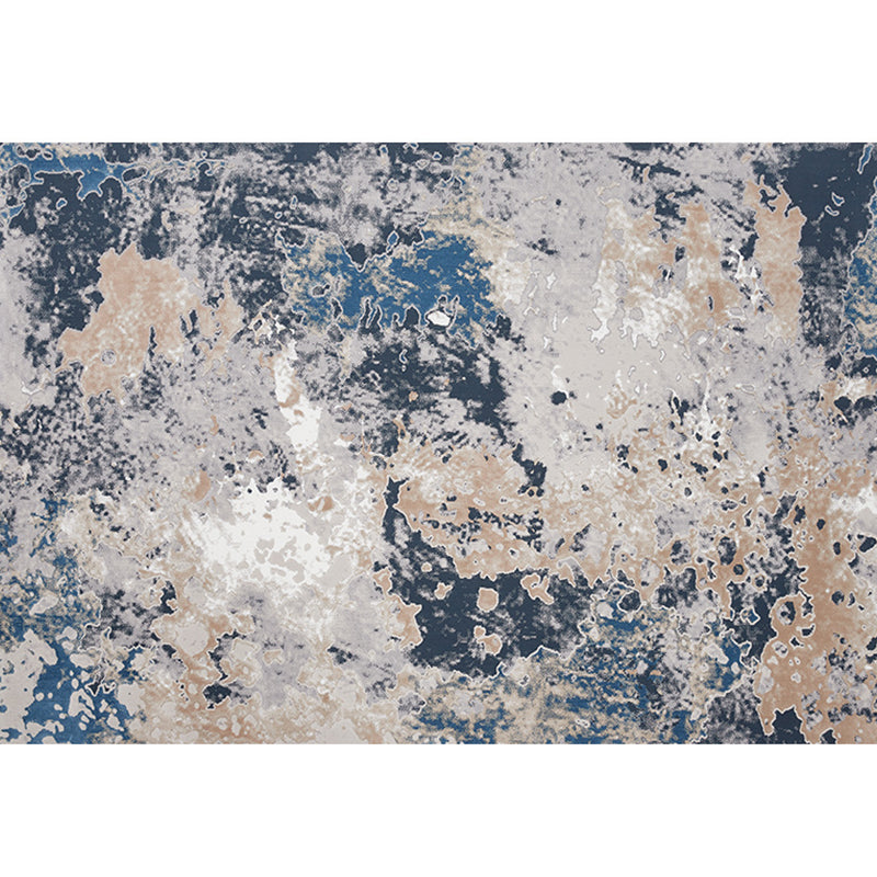 Novelty Decoration Rug Multi Colored Abstract Printed Area Carpet Cotton Blend Non-Slip Backing Easy Care Rug Gray Blue 5'1" x 7'7" Clearhalo 'Area Rug' 'Rug' 2309215