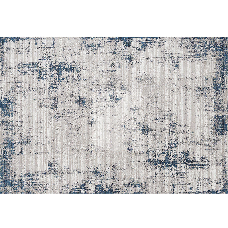 Novelty Decoration Rug Multi Colored Abstract Printed Area Carpet Cotton Blend Non-Slip Backing Easy Care Rug Gray-Blue 5'1" x 7'7" Clearhalo 'Area Rug' 'Rug' 2309218