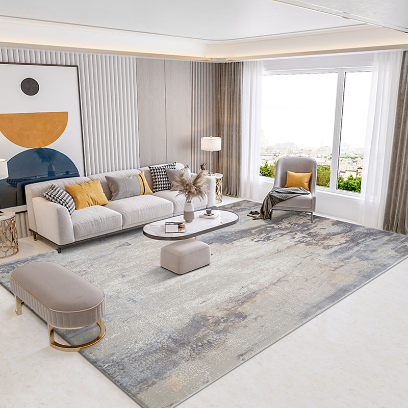 Multi-Color Simple Rug Polyster Abstract Printed Area Carpet Easy Care Pet Friendly Indoor Rug for Decoration Dark Gray Clearhalo 'Area Rug' 'Rug' 2309224