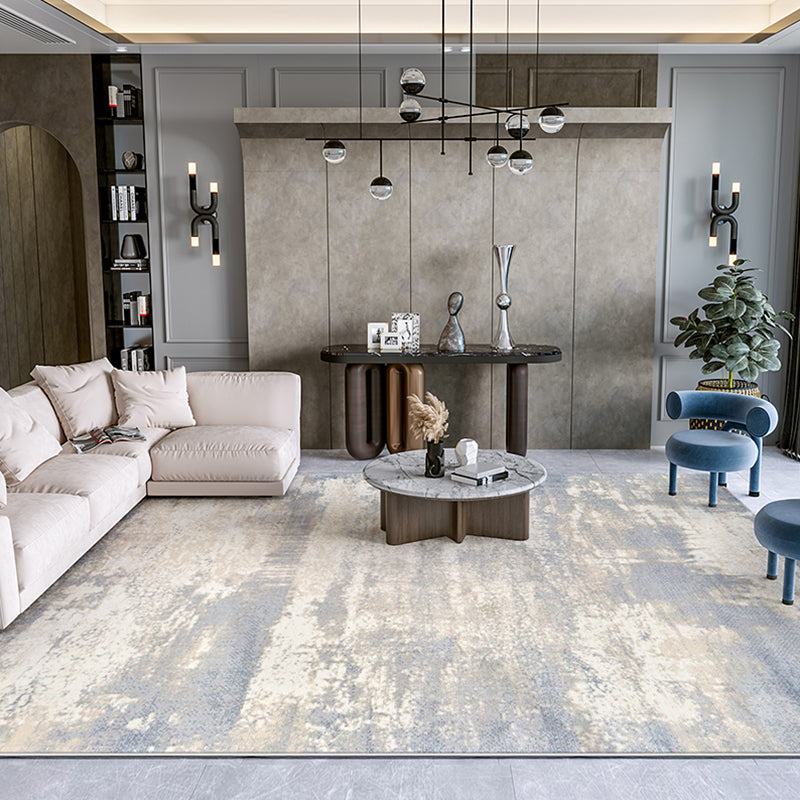 Multi-Color Simple Rug Polyster Abstract Printed Area Carpet Easy Care Pet Friendly Indoor Rug for Decoration Dark Blue-Gray Clearhalo 'Area Rug' 'Rug' 2309232