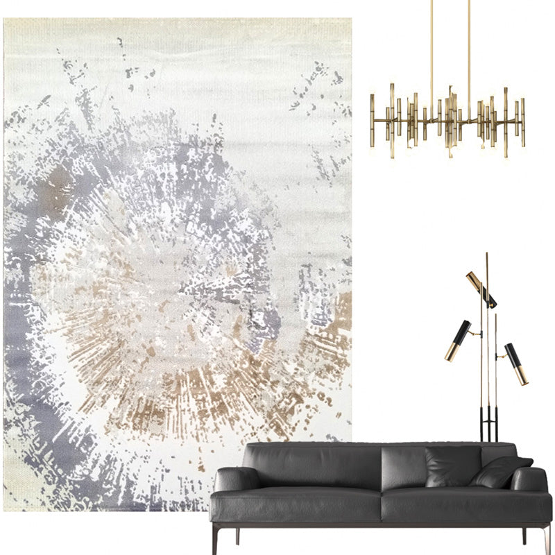 Nordic Abstract Printed Rug Multi Colored Polypropylene Area Carpet Non-Slip Backing Pet Friendly Indoor Rug for Decoration Dark Beige Clearhalo 'Area Rug' 'Rug' 2309263