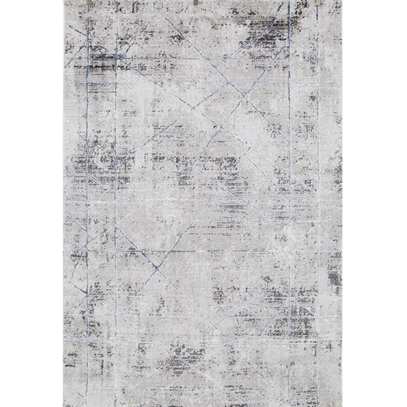 Industrial Living Room Rug Multi Colored Abstract Print Indoor Rug Polyster Non-Slip Backing Easy Care Carpet Light Gray-White Clearhalo 'Area Rug' 'Rug' 2309277