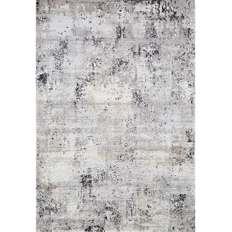 Industrial Living Room Rug Multi Colored Abstract Print Indoor Rug Polyster Non-Slip Backing Easy Care Carpet Light Gray-Black Clearhalo 'Area Rug' 'Rug' 2309278