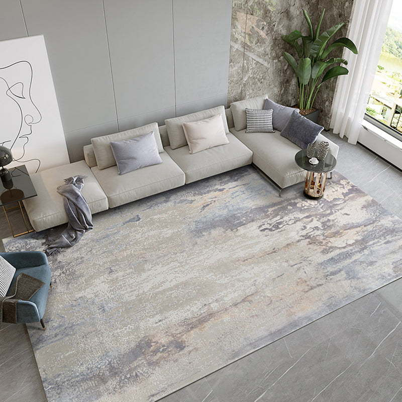 Casual Living Room Rug Multi Colored Abstract Pattern Indoor Rug Polypropylene Easy Care Washable Carpet Gray-White Clearhalo 'Area Rug' 'Rug' 2309297