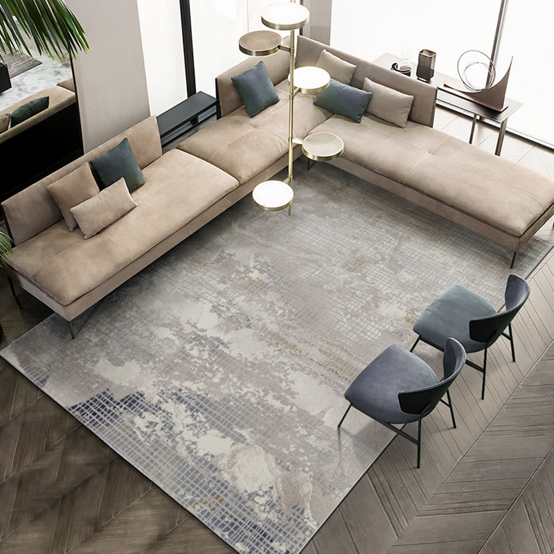 Casual Living Room Rug Multi Colored Abstract Pattern Indoor Rug Polypropylene Easy Care Washable Carpet Gray-Khaki Clearhalo 'Area Rug' 'Rug' 2309304