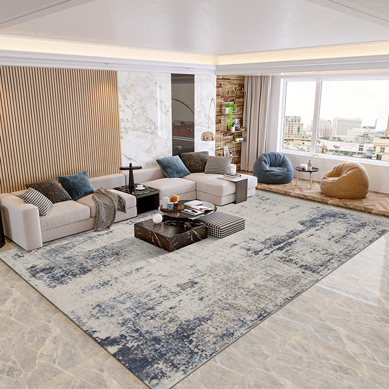 Casual Living Room Rug Multi Colored Abstract Pattern Indoor Rug Polypropylene Easy Care Washable Carpet Cream Gray Clearhalo 'Area Rug' 'Rug' 2309310