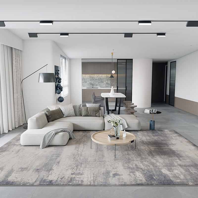 Casual Living Room Rug Multi Colored Abstract Pattern Indoor Rug Polypropylene Easy Care Washable Carpet Silver Gray Clearhalo 'Area Rug' 'Rug' 2309311