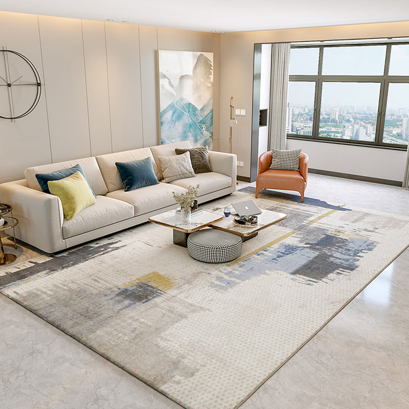 Casual Living Room Rug Multi Colored Abstract Pattern Indoor Rug Polypropylene Easy Care Washable Carpet Dark Beige Clearhalo 'Area Rug' 'Rug' 2309315