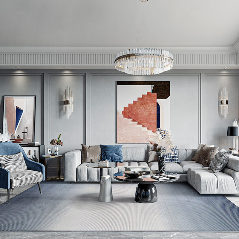 Casual Living Room Rug Multi Colored Abstract Pattern Indoor Rug Polypropylene Easy Care Washable Carpet Light Gray Clearhalo 'Area Rug' 'Rug' 2309316