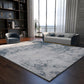 Modern Abstract Printed Rug Multi Colored Cotton Blend Indoor Rug Anti-Slip Backing Pet Friendly Carpet for Decoration Sky Blue-White Clearhalo 'Area Rug' 'Rug' 2309332