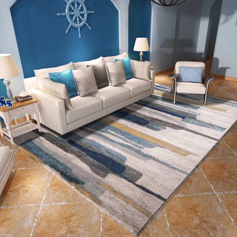 Casual Cyberpunk Rug Multi Color Abstract Pattern Area Carpet Anti-Slip Backing Pet Friendly Rug for Parlor Gray-Khaki Clearhalo 'Area Rug' 'Rug' 2309350