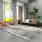 Multi Colored Comfort Rug Cotton Blend Abstract Print Indoor Rug Anti-Slip Backing Stain-Resistant Area Carpet for Parlor Grey Clearhalo 'Area Rug' 'Rug' 2309363