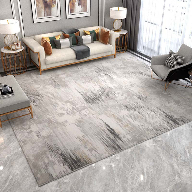 Trendy Living Room Rug Multi Colored Abstract Print Area Carpet Cotton Blend Non-Slip Backing Easy Care Rug Light Brown 5'3" x 7'7" Clearhalo 'Area Rug' 'Rug' 2309390