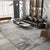 Trendy Living Room Rug Multi Colored Abstract Print Area Carpet Cotton Blend Non-Slip Backing Easy Care Rug Black-Gray Clearhalo 'Area Rug' 'Rug' 2309400