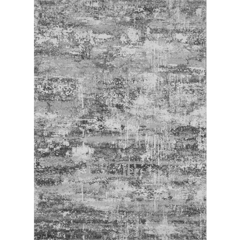 Novelty Living Room Rug Multi Color Abstract Printed Indoor Rug Cotton Blend Non-Slip Stain-Resistant Carpet Dark Gray-Black Clearhalo 'Area Rug' 'Rug' 2309403