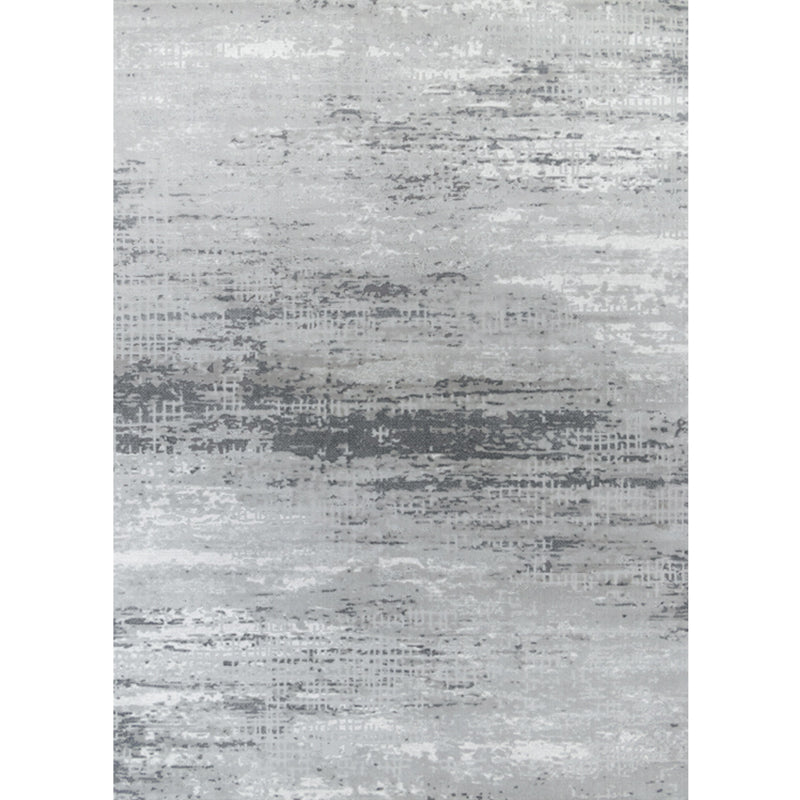 Novelty Living Room Rug Multi Color Abstract Printed Indoor Rug Cotton Blend Non-Slip Stain-Resistant Carpet Black Gray-White Clearhalo 'Area Rug' 'Rug' 2309405