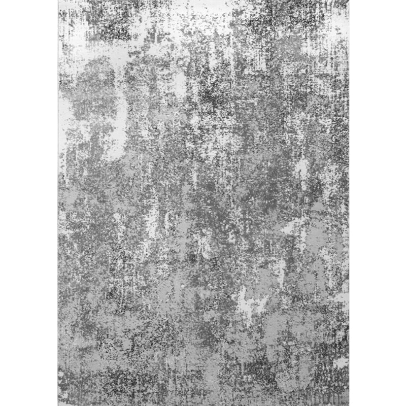 Novelty Living Room Rug Multi Color Abstract Printed Indoor Rug Cotton Blend Non-Slip Stain-Resistant Carpet Black-Gray Clearhalo 'Area Rug' 'Rug' 2309412