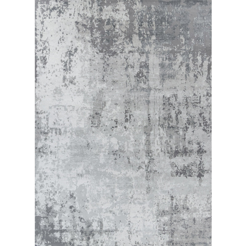 Novelty Living Room Rug Multi Color Abstract Printed Indoor Rug Cotton Blend Non-Slip Stain-Resistant Carpet Light Gray-Black Clearhalo 'Area Rug' 'Rug' 2309417
