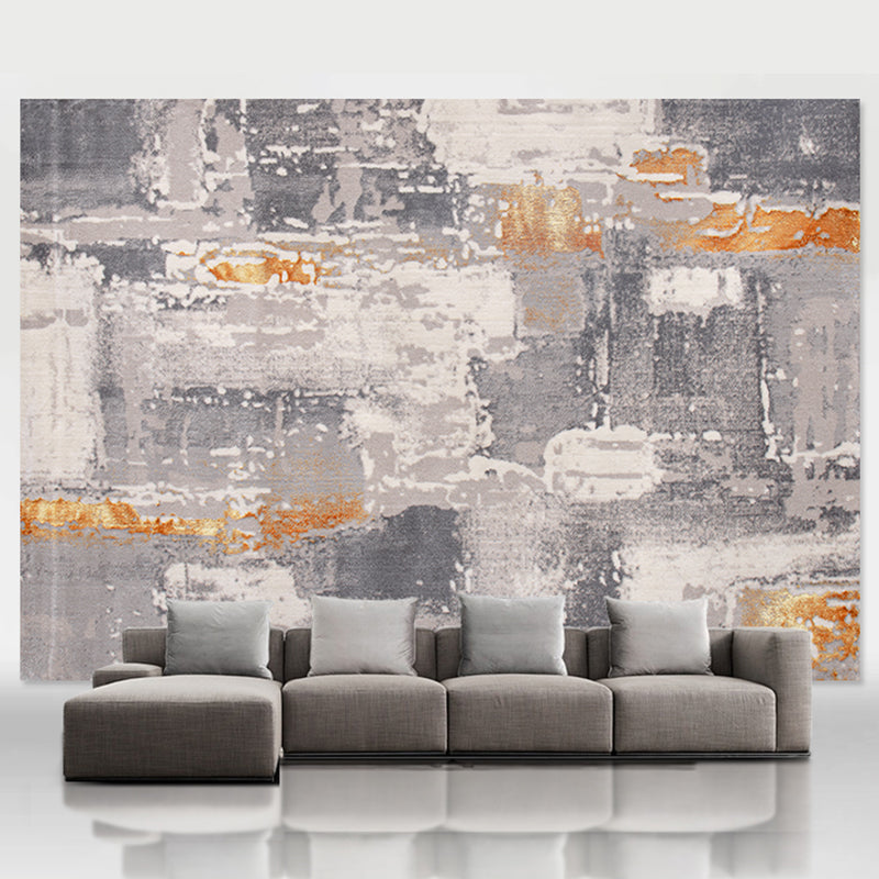 Calming Abstract Printed Rug Multi Colored Cotton Blend Indoor Rug Non-Slip Backing Easy Care Area Carpet for Room Dark Blue-Gray Clearhalo 'Area Rug' 'Rug' 2309437