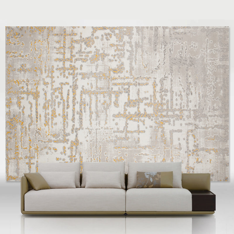 Calming Abstract Printed Rug Multi Colored Cotton Blend Indoor Rug Non-Slip Backing Easy Care Area Carpet for Room Light Beige Clearhalo 'Area Rug' 'Rug' 2309448