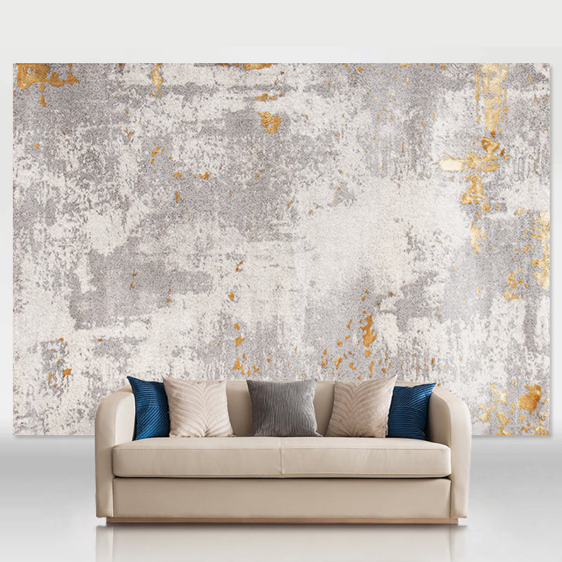 Calming Abstract Printed Rug Multi Colored Cotton Blend Indoor Rug Non-Slip Backing Easy Care Area Carpet for Room Silver Gray Clearhalo 'Area Rug' 'Rug' 2309450