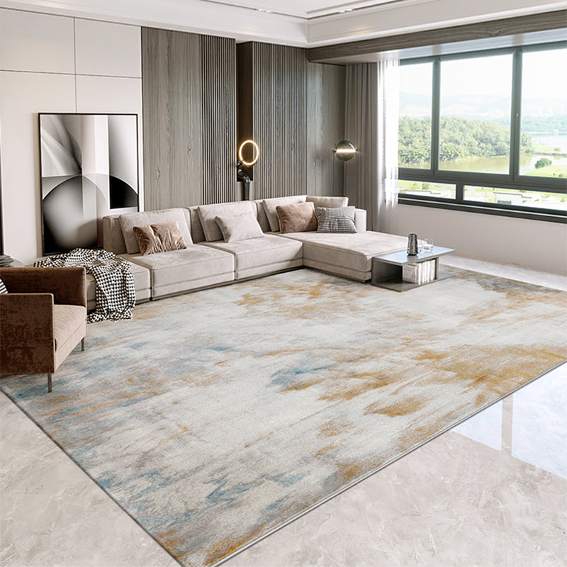 Formal Living Room Rug Multi Colored Abstract Printed Area Carpet Polyster Easy Care Pet Friendly Indoor Rug Clearhalo 'Area Rug' 'Rug' 2309460