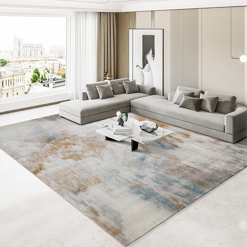 Formal Living Room Rug Multi Colored Abstract Printed Area Carpet Polyster Easy Care Pet Friendly Indoor Rug Clearhalo 'Area Rug' 'Rug' 2309463