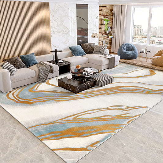 Formal Living Room Rug Multi Colored Abstract Printed Area Carpet Polyster Easy Care Pet Friendly Indoor Rug Clearhalo 'Area Rug' 'Rug' 2309467