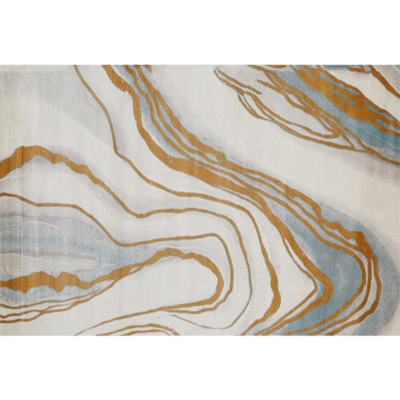 Formal Living Room Rug Multi Colored Abstract Printed Area Carpet Polyster Easy Care Pet Friendly Indoor Rug Dark Beige Clearhalo 'Area Rug' 'Rug' 2309471