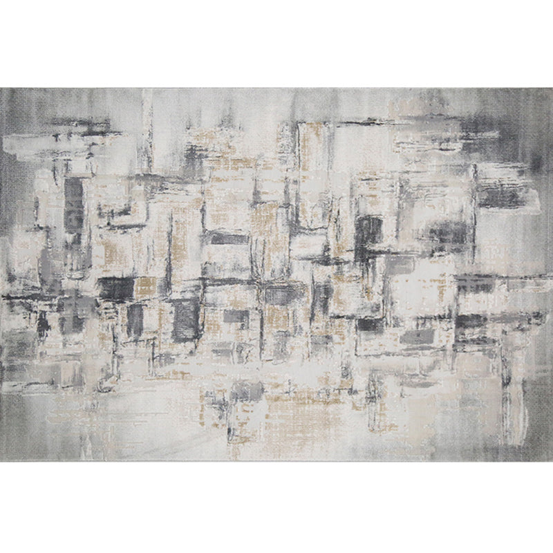 Simple Abstract Rug Multi Color Nordic Indoor Rug Polyster Anti-Slip Backing Pet Friendly Easy Care Carpet for Parlor Dark Gray-White Clearhalo 'Area Rug' 'Rug' 2309513
