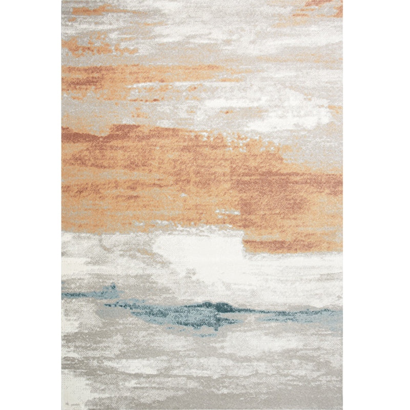 Calming Parlor Rug Multi Colored Abstract Print Indoor Rug Polyster Easy Care Machine Washable Area Carpet Light Orange Clearhalo 'Area Rug' 'Rug' 2309559