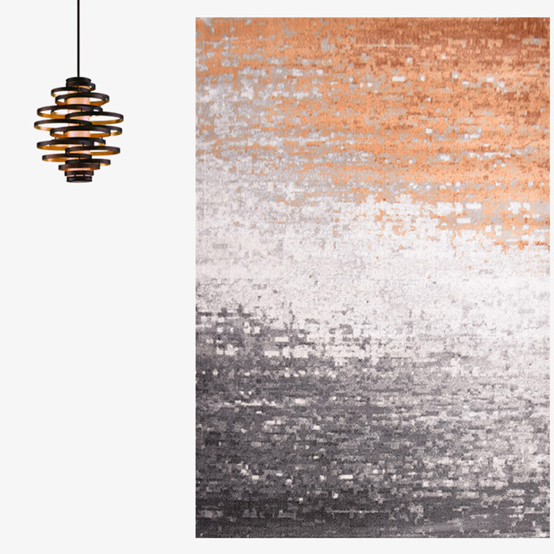 Cyberpunk Abstract Pattern Rug Multi Colored Cotton Blend Area Carpet Non-Slip Backing Pet Friendly Indoor Rug for Parlor Orange Clearhalo 'Area Rug' 'Rug' 2309571