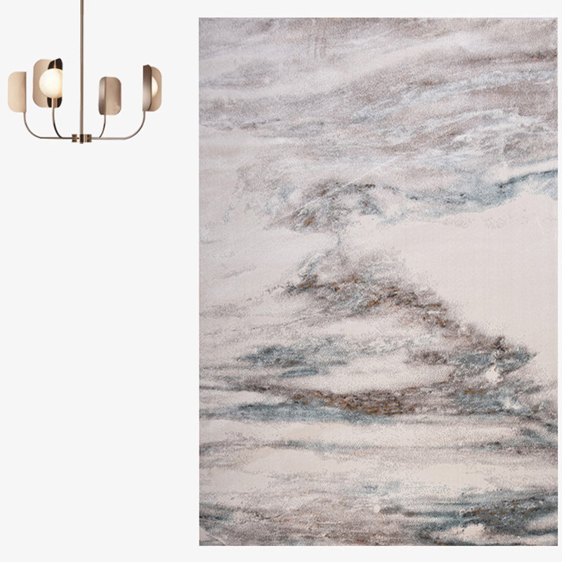Cyberpunk Abstract Pattern Rug Multi Colored Cotton Blend Area Carpet Non-Slip Backing Pet Friendly Indoor Rug for Parlor Black-Gray Clearhalo 'Area Rug' 'Rug' 2309576