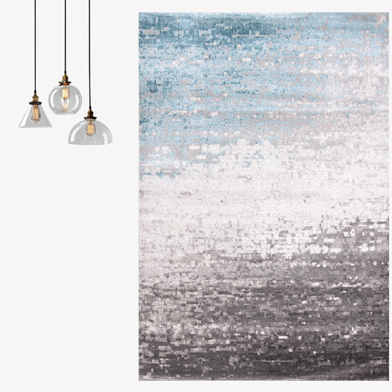 Cyberpunk Abstract Pattern Rug Multi Colored Cotton Blend Area Carpet Non-Slip Backing Pet Friendly Indoor Rug for Parlor Blue Clearhalo 'Area Rug' 'Rug' 2309578