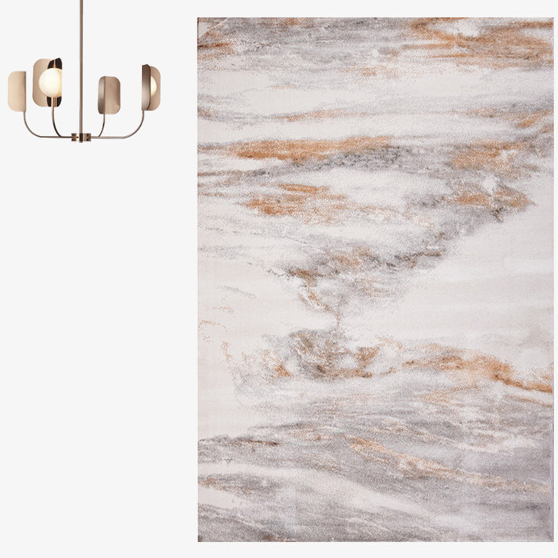 Cyberpunk Abstract Pattern Rug Multi Colored Cotton Blend Area Carpet Non-Slip Backing Pet Friendly Indoor Rug for Parlor Silver Gray Clearhalo 'Area Rug' 'Rug' 2309581
