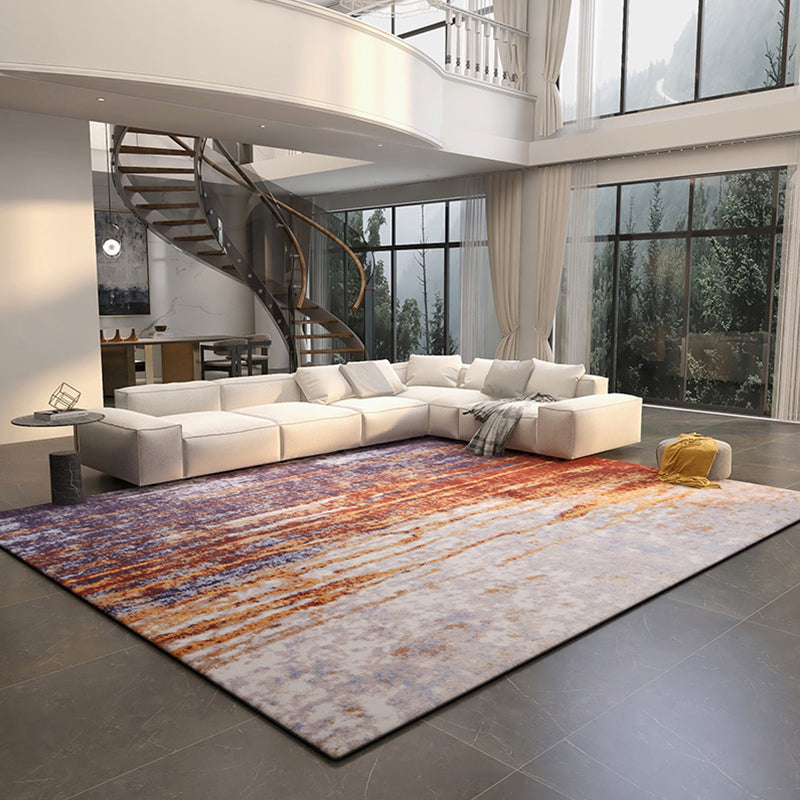 Comfort Living Room Rug Multi Colored Abstract Patterned Indoor Rug Synthetics Non-Slip Backing Washable Carpet Red Clearhalo 'Area Rug' 'Rug' 2309583