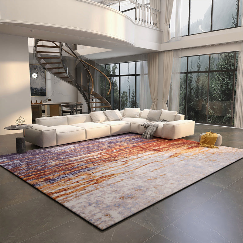 Comfort Living Room Rug Multi Colored Abstract Patterned Indoor Rug Synthetics Non-Slip Backing Washable Carpet Clearhalo 'Area Rug' 'Rug' 2309585