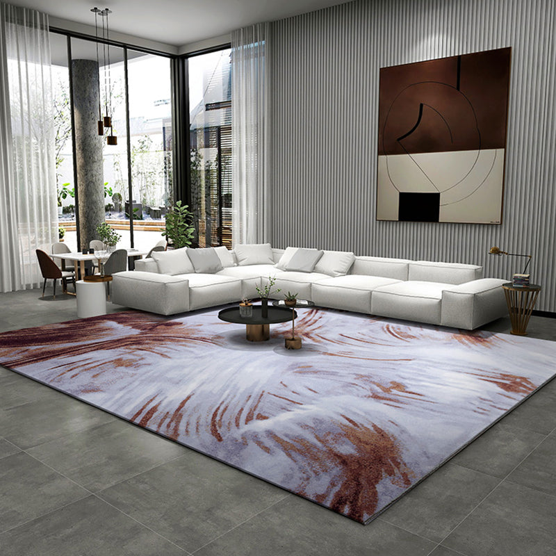 Comfort Living Room Rug Multi Colored Abstract Patterned Indoor Rug Synthetics Non-Slip Backing Washable Carpet Red Brown Clearhalo 'Area Rug' 'Rug' 2309595