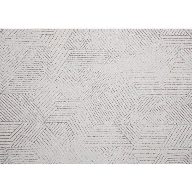 Multi-Color Abstract Print Rug Cotton Blend Minimalist Area Carpet Non-Slip Backing Pet Friendly Area Rug for Parlor Light Gray 6'7" x 9'6" Clearhalo 'Area Rug' 'Rug' 2309600