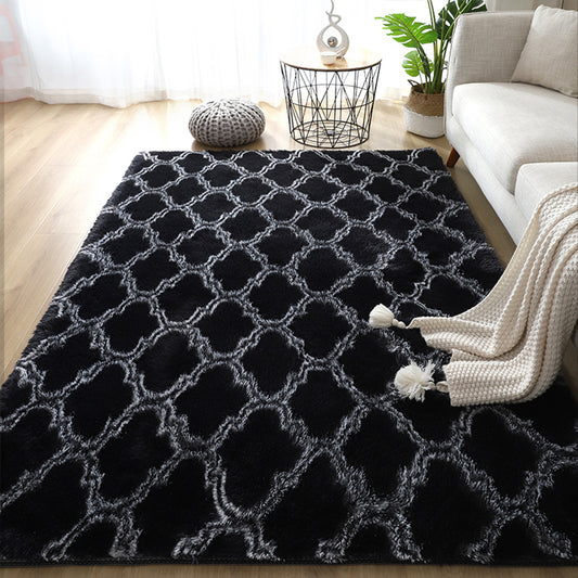 Casual Geometric Print Rug Multi Colored Polyster Indoor Rug Non-Slip Backing Pet Friendly Area Carpet for Living Room Black Clearhalo 'Area Rug' 'Casual' 'Rugs' Rug' 2309621