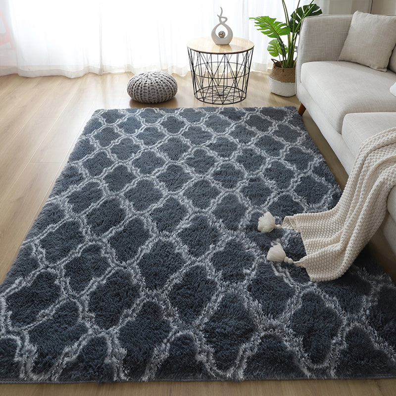Casual Geometric Print Rug Multi Colored Polyster Indoor Rug Non-Slip Backing Pet Friendly Area Carpet for Living Room Dark Gray Clearhalo 'Area Rug' 'Casual' 'Rugs' Rug' 2309623