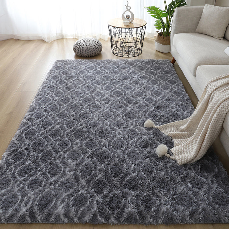 Casual Geometric Print Rug Multi Colored Polyster Indoor Rug Non-Slip Backing Pet Friendly Area Carpet for Living Room Grey Clearhalo 'Area Rug' 'Casual' 'Rugs' Rug' 2309632