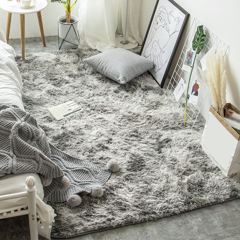 Calming Decoration Rug Multi Colored Solid Colored Indoor Rug Non-Slip Backing Stain-Resistant Carpet Gray-White Clearhalo 'Area Rug' 'Casual' 'Rugs' Rug' 2309635