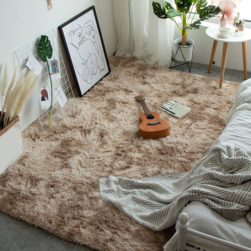 Calming Decoration Rug Multi Colored Solid Colored Indoor Rug Non-Slip Backing Stain-Resistant Carpet Coffee Clearhalo 'Area Rug' 'Casual' 'Rugs' Rug' 2309644