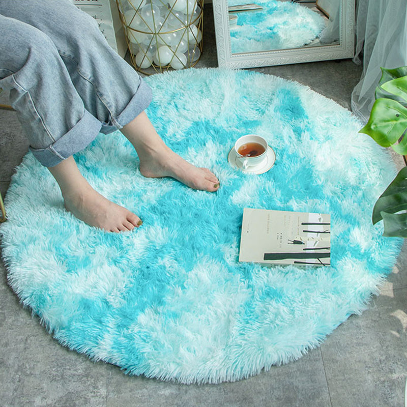 Calming Decoration Rug Multi Colored Solid Colored Indoor Rug Non-Slip Backing Stain-Resistant Carpet Sky Blue Clearhalo 'Area Rug' 'Casual' 'Rugs' Rug' 2309650