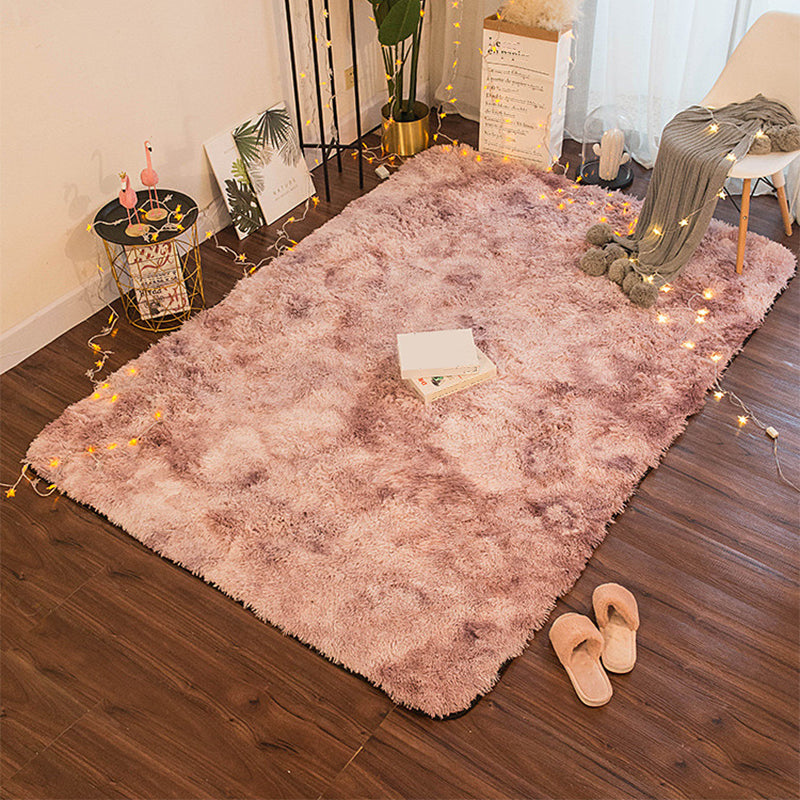 Simple Solid Color Rug Multi Colored Polyster Indoor Rug Non-Slip Backing Pet Friendly Area Carpet for Bedroom Clearhalo 'Area Rug' 'Casual' 'Rugs' Rug' 2309651