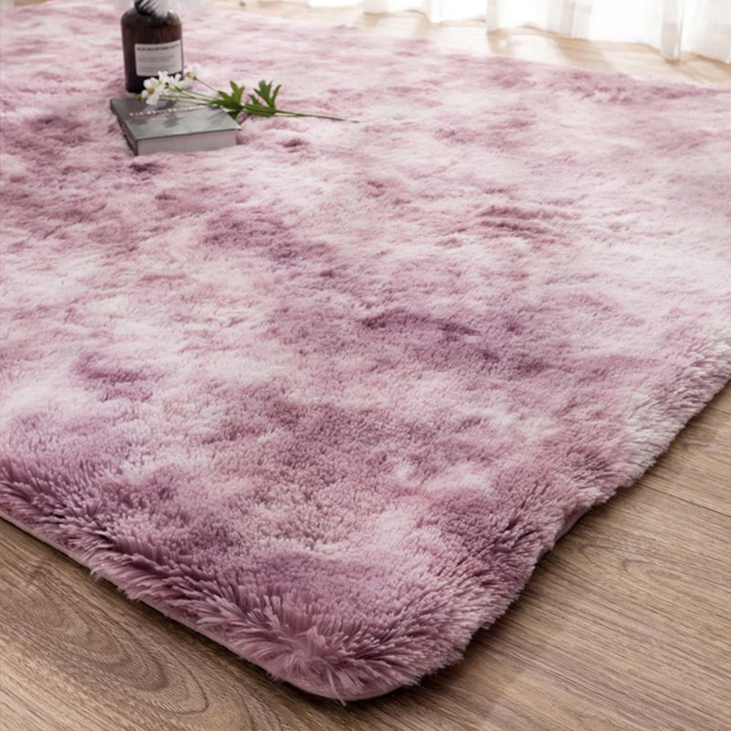 Simple Solid Color Rug Multi Colored Polyster Indoor Rug Non-Slip Backing Pet Friendly Area Carpet for Bedroom Clearhalo 'Area Rug' 'Casual' 'Rugs' Rug' 2309656
