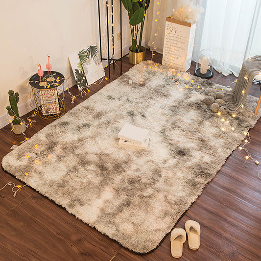 Simple Solid Color Rug Multi Colored Polyster Indoor Rug Non-Slip Backing Pet Friendly Area Carpet for Bedroom Grey Clearhalo 'Area Rug' 'Casual' 'Rugs' Rug' 2309659