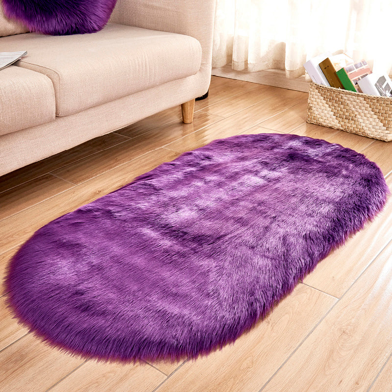 Simple Living Room Rug Multi Colored Solid Color Indoor Rug Non-Slip Backing Easy Care Area Carpet Purple Clearhalo 'Area Rug' 'Casual' 'Rugs' Rug' 2309704