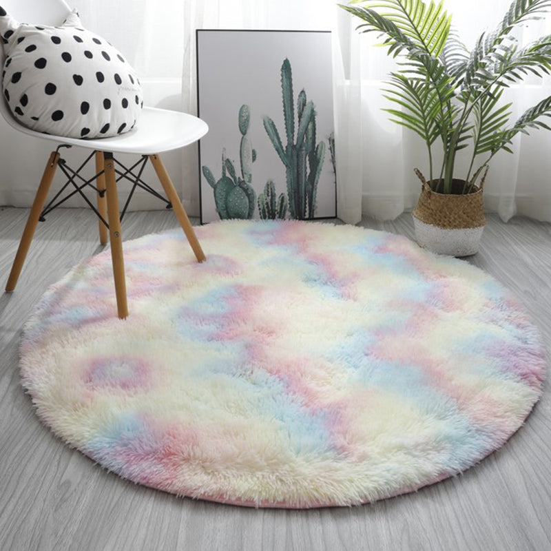 Casual Bedroom Rug Multi Colored Polyster Indoor Rug Non-Slip Backing Easy Care Washable Carpet Yellow-Blue Clearhalo 'Area Rug' 'Casual' 'Rugs' Rug' 2309719